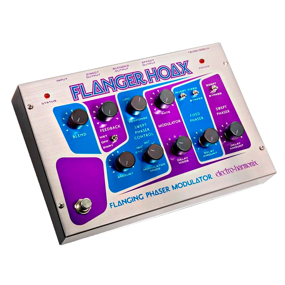 Pedal Efecto Guitarra ElectroHarmonix Phaser/Flanger +Adaptador Corriente FLANGER HOAX