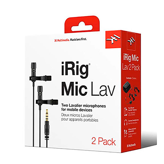 Microfonos Ik Multimedia Lavalier P/Dispositivos Moviles (Pack De 2U) IRIG-MICLAV2P-IN