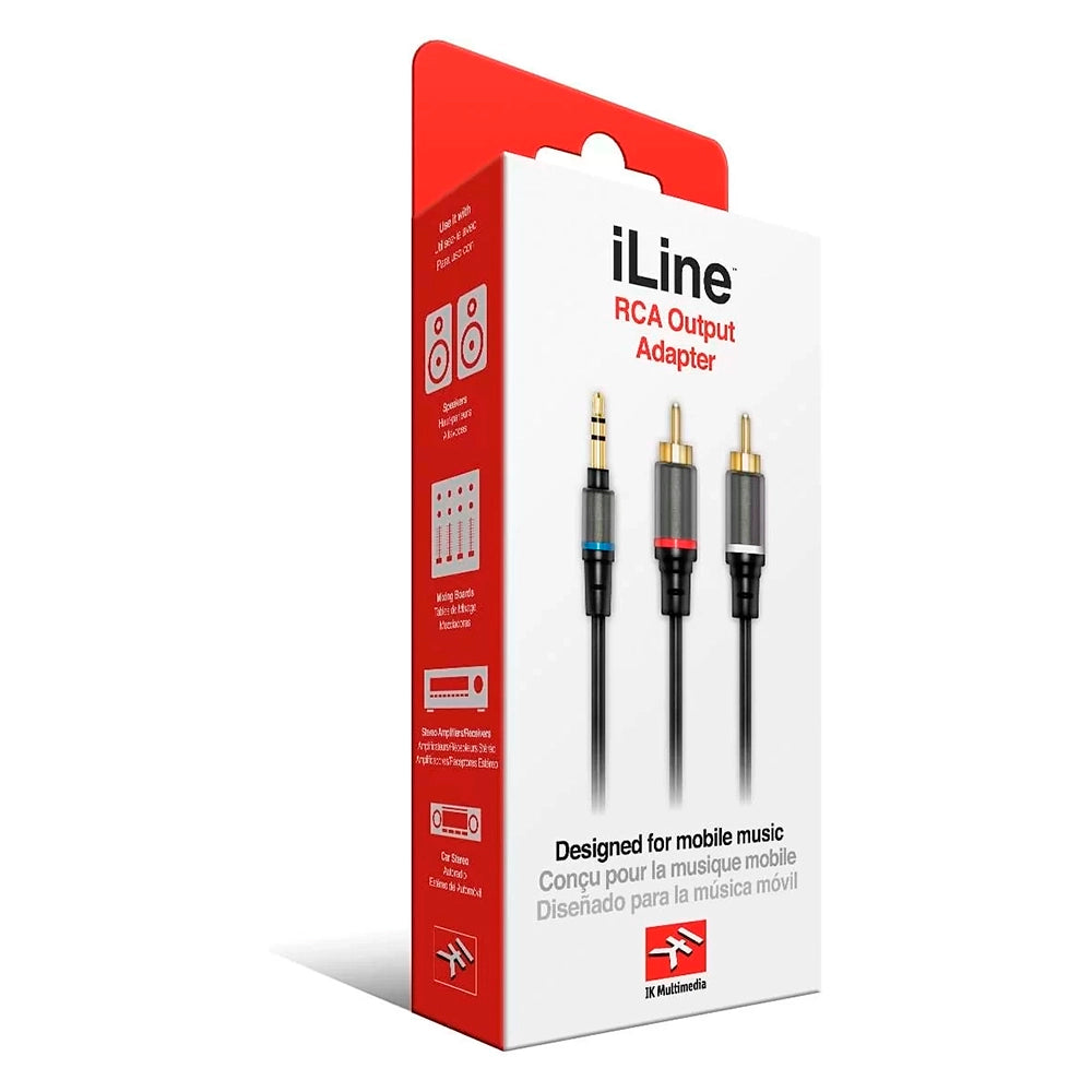 Cable Adaptador Ik Multimedia de Salida Rca (Telefono Movil Estereo A Dispositivo 2 Entradas Rca) iLine - RCA Output Adapter