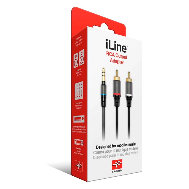 Cable Adaptador Ik Multimedia de Salida Rca (Telefono Movil Estereo A Dispositivo 2 Entradas Rca) iLine - RCA Output Adapter