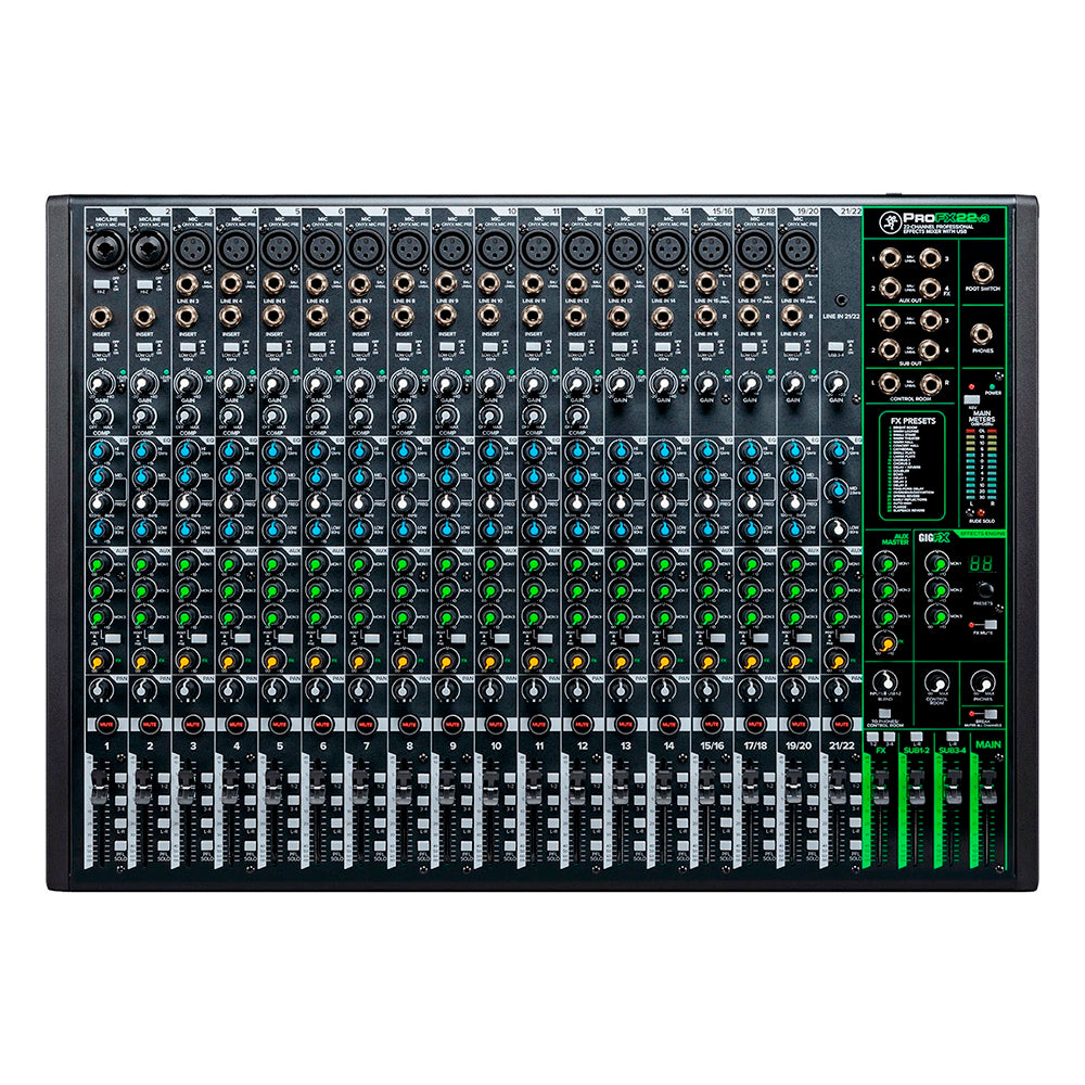 Mixer Mackie Analogico 22 Canales Usb C/Fx PROFX22V3