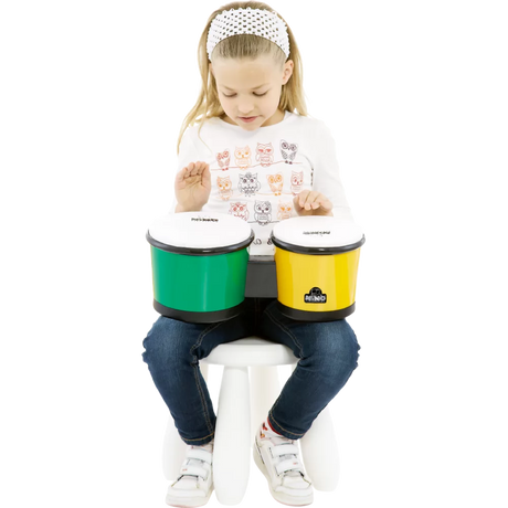 Bongo Meinl Nino Percussion 6 1/2+ 7 1/2 Para Niño Abs Green/Yellow NINO19G/Y