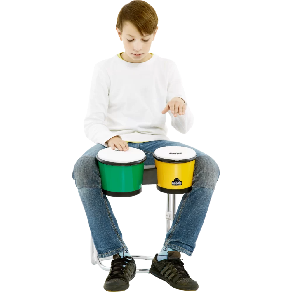 Bongo Meinl Nino Percussion 6 1/2+ 7 1/2 Para Niño Abs Green/Yellow NINO19G/Y