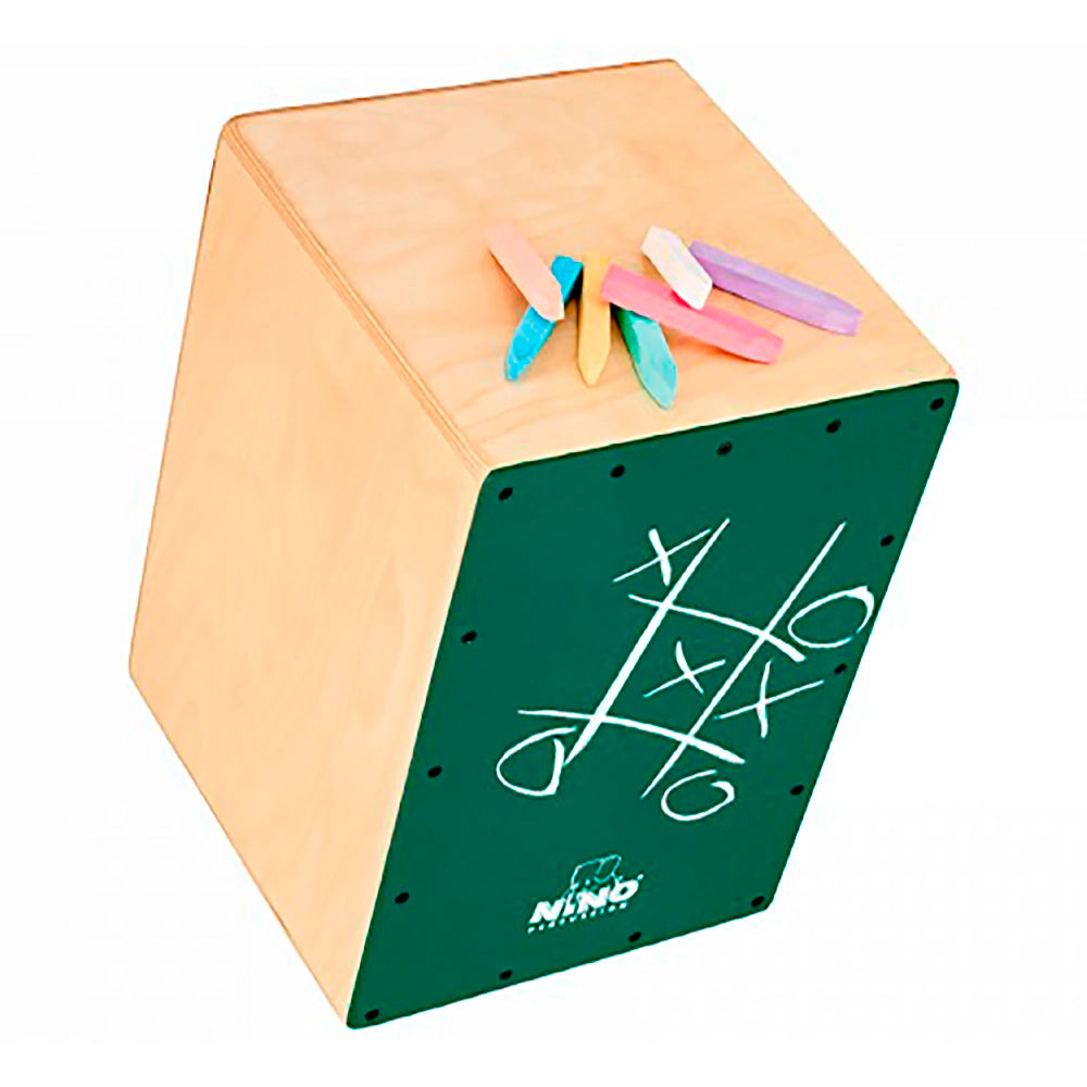 Cajon Meinl Nino Percussion 15 C/Bordona Chalkboard Cajon Tapa: Color Verde Oscuro Pizarron De Tiza NINO951DG