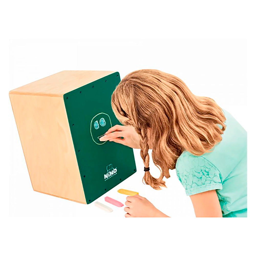 Cajon Meinl Nino Percussion 15 C/Bordona Chalkboard Cajon Tapa: Color Verde Oscuro Pizarron De Tiza NINO951DG