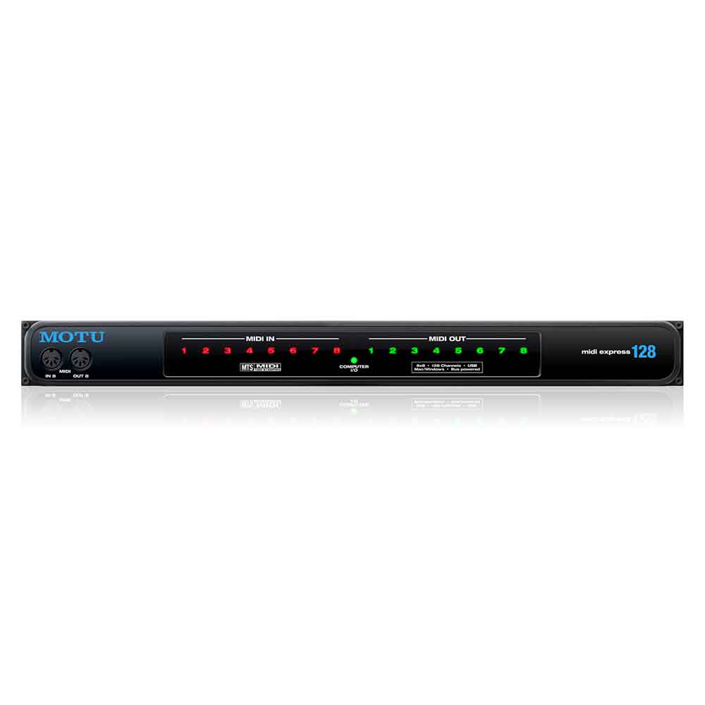 MOTU MIDIEXPRESS128 8in9out midiインターフェイス Matriz Midi Motu Usb 8 X 9 Usb MIDI Express 128 – Polyphonik SpA