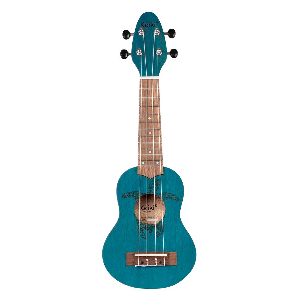 Ukelele Sopranino Keiki By Ortega Diseño Tortuga (Azul) K1-BL