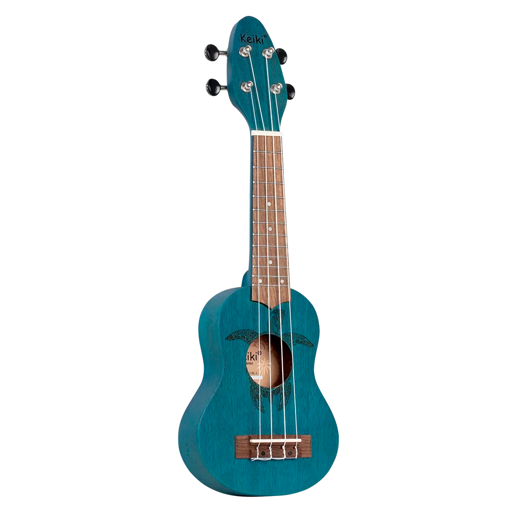 Ukelele Sopranino Keiki By Ortega Diseño Tortuga (Azul) K1-BL