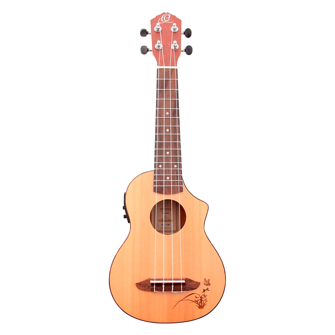 Ukelele Soprano Ortega E/A Bonfire Series Natural (Cutaway) RU5CE-SO