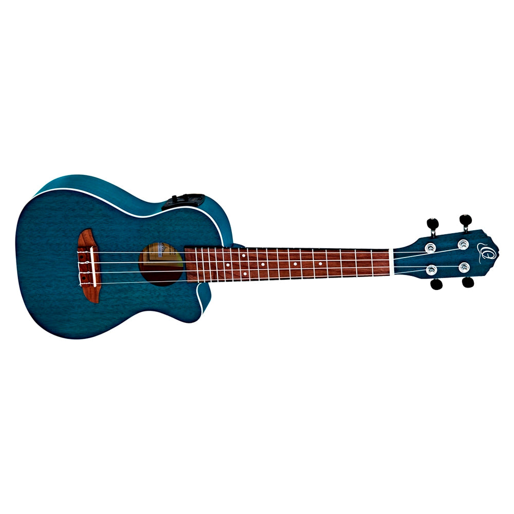 Ukelele Concierto Ortega E/A Earth Series Azul, (Cutaway) RUOCEAN-CE