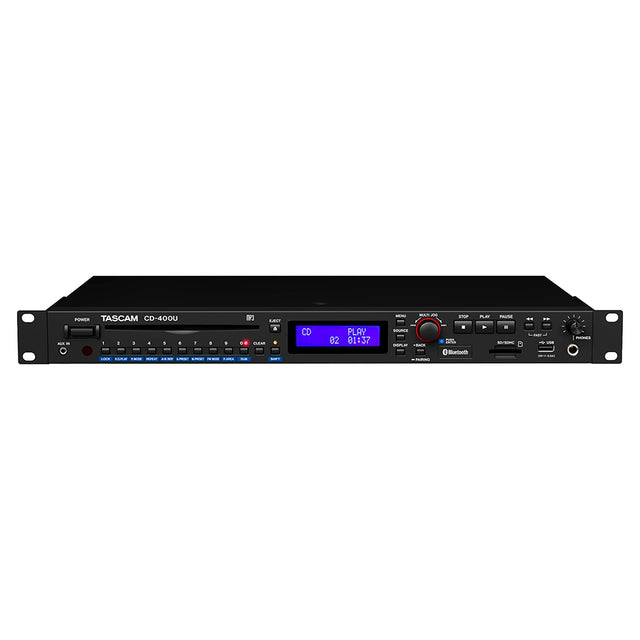 Reproductor Bluetooth Tascam Cd/Usb/Sd Radio Fm/Am (Rack) CD-400U