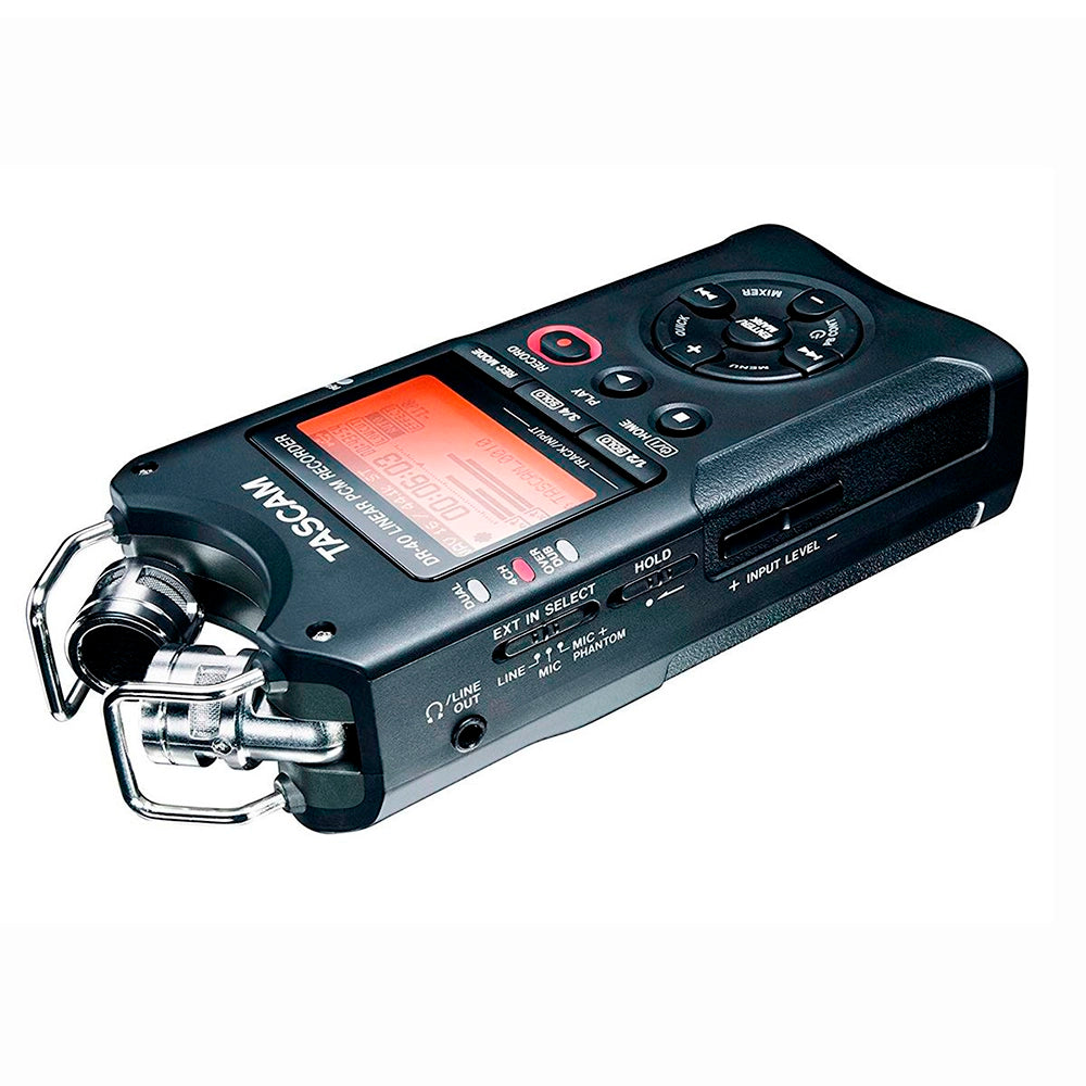 Grabador Audio Digital Tascam Portatil 24Bit/96Khz 4 Canales (In:2Mics+2Xlr) DR-40