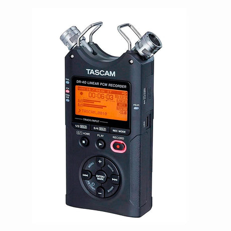 Grabador Audio Digital Tascam Portatil 24Bit/96Khz 4 Canales (In:2Mics+2Xlr) DR-40