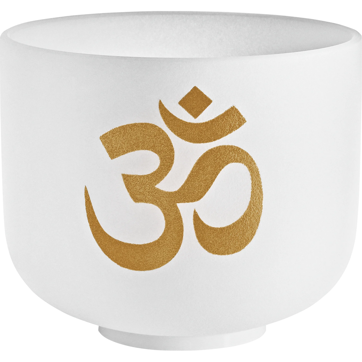 Cuenco De Sonoterapia De Cristal White-Frosted Crystal Singing Bowl 8", Nota:C#5, Om