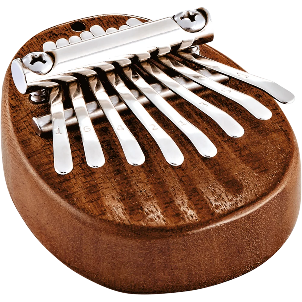 Kalimba 8 Notas Mini Kalimbas Escala Do Mayor (Sapele) C/Collar De Nylon Para Colgar