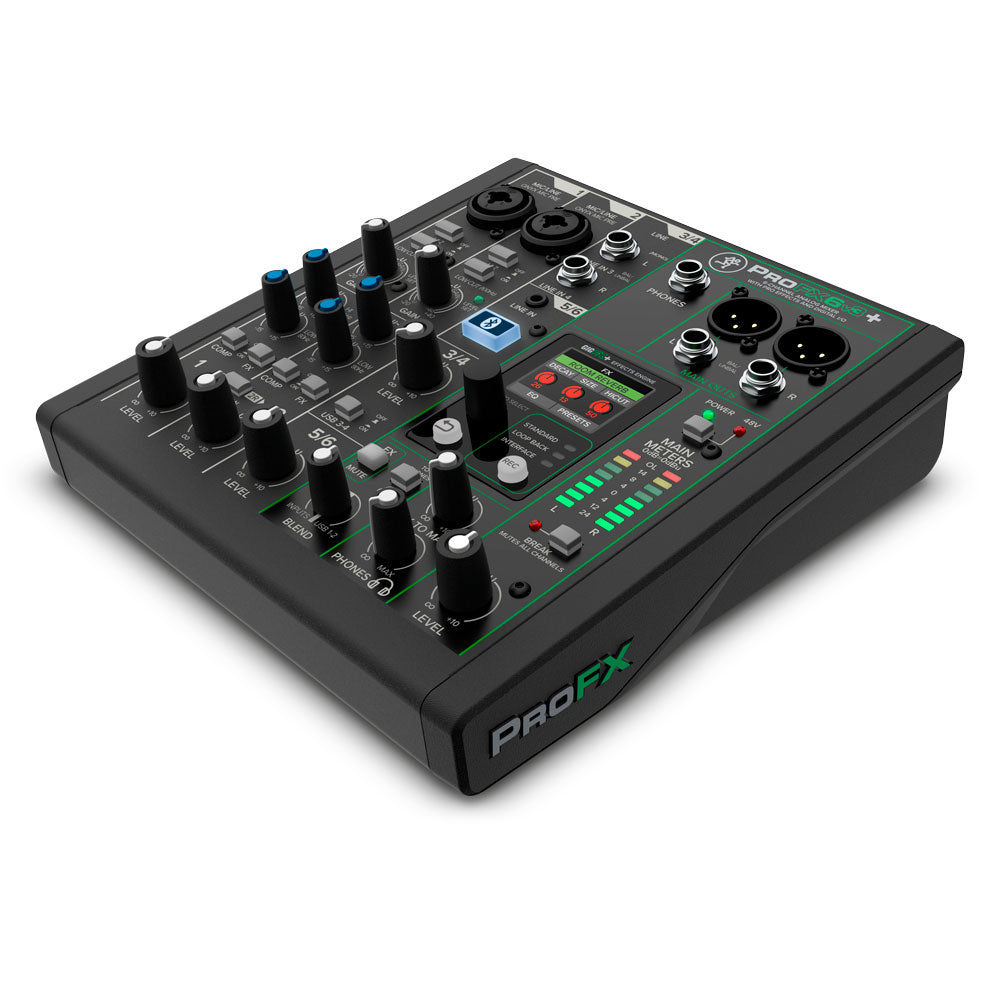 Mixer Analógico 6 Canales- Usb C/Fx+Bt+Loopback Profx6V3+